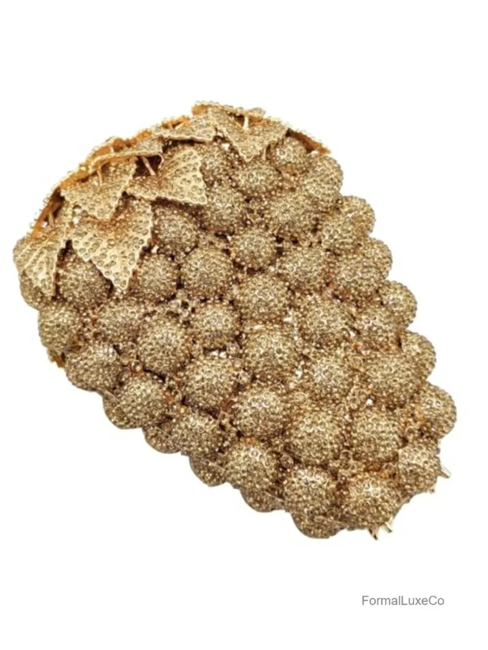Novelty Grape Crystal Clutch Evening Bag Rhinestone Handbag Minaudiere Party